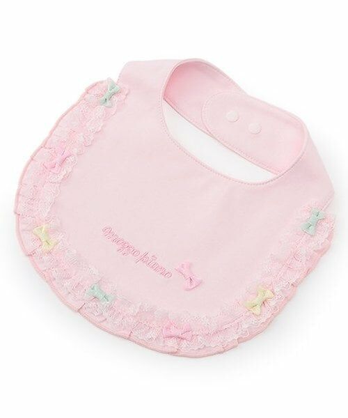 mezzo piano / メゾピアノ スタイ・ビブ | レースリボン　スタイ（ライト ピンク）