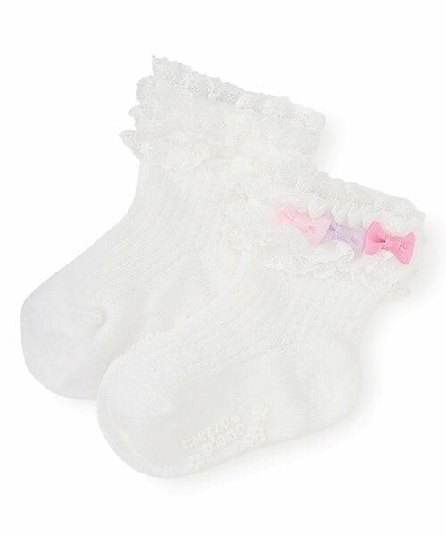 mezzo piano / メゾピアノ ベビー・キッズウエア | レースリボン　ソックス（オフ ホワイト）