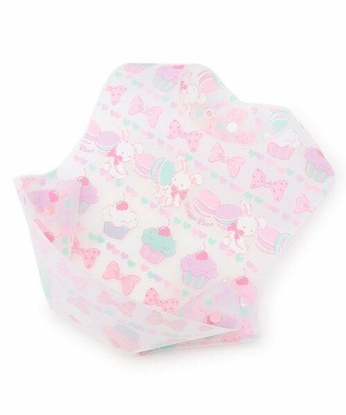 mezzo piano / メゾピアノ スタイ・ビブ | ウサギスウィーツ柄　お食事スタイ（ピンク）