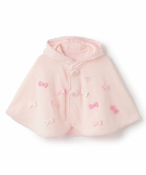 mezzo piano / メゾピアノ ベビー・キッズウエア | ケープ リボン（ライト ピンク）