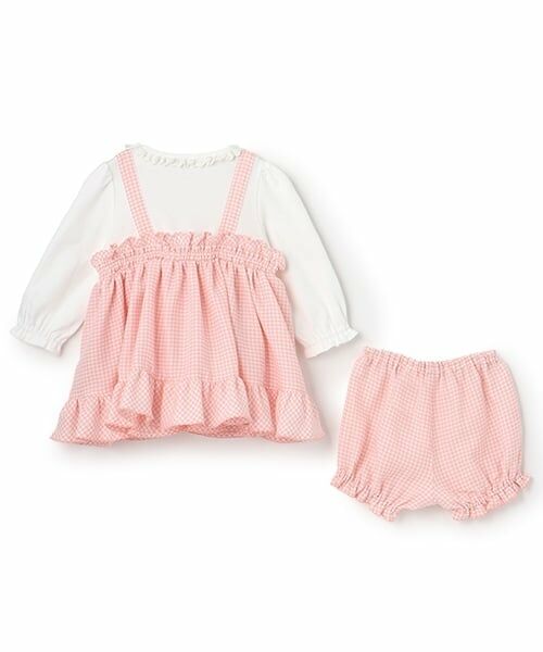 mezzo piano / メゾピアノ ベビー・キッズウエア | ウサギマスコットつき　ギンガムチュニック＆ブルマセット | 詳細1