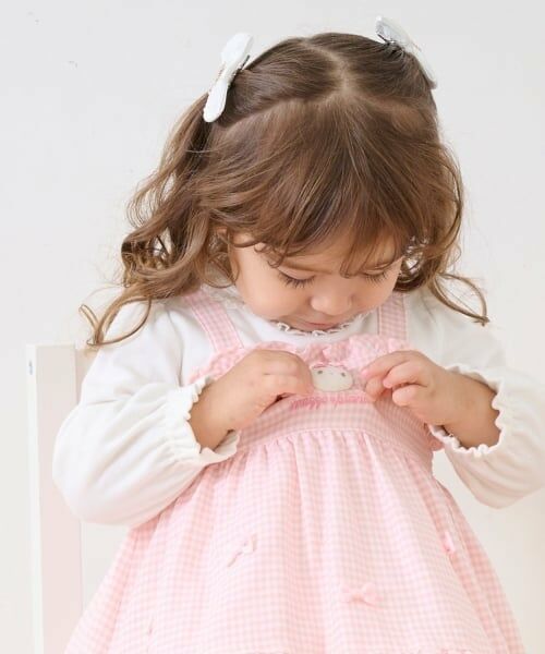 mezzo piano / メゾピアノ ベビー・キッズウエア | ウサギマスコットつき　ギンガムチュニック＆ブルマセット | 詳細14