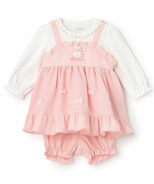mezzo piano / メゾピアノ ベビー・キッズウエア | ウサギマスコットつき　ギンガムチュニック＆ブルマセット | 詳細2