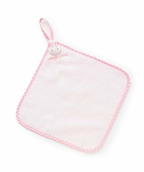 mezzo piano / メゾピアノ ベビー・キッズグッズ | ウサギマスコットつきタオル（ライト ピンク）