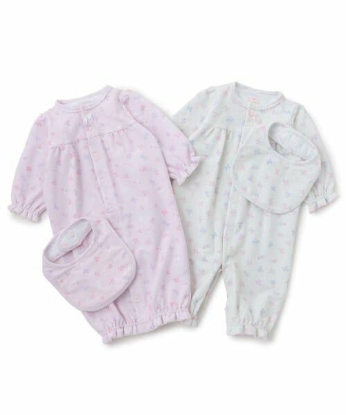 mezzo piano / メゾピアノ ロンパース | 【BOX付】フラワーリボン柄2wayオール＆スタイセット | 詳細14