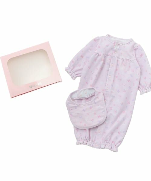 mezzo piano / メゾピアノ ロンパース | 【BOX付】フラワーリボン柄2wayオール＆スタイセット | 詳細17