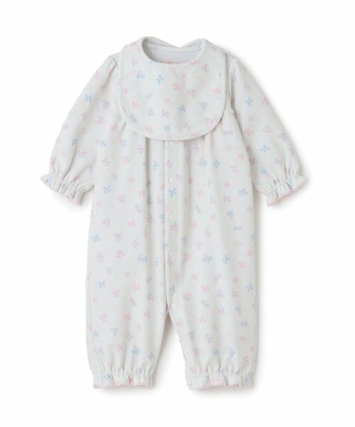 mezzo piano / メゾピアノ ロンパース | 【BOX付】フラワーリボン柄2wayオール＆スタイセット | 詳細2