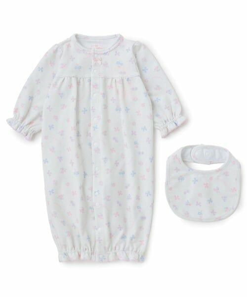 mezzo piano / メゾピアノ ロンパース | 【BOX付】フラワーリボン柄2wayオール＆スタイセット | 詳細3