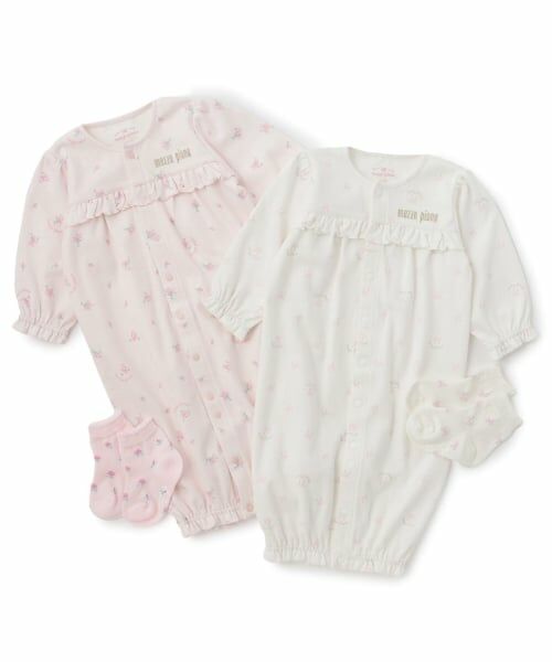 mezzo piano / メゾピアノ ロンパース | 【BOX付】リボン・バラ柄2wayオール＆ソックスセット | 詳細17