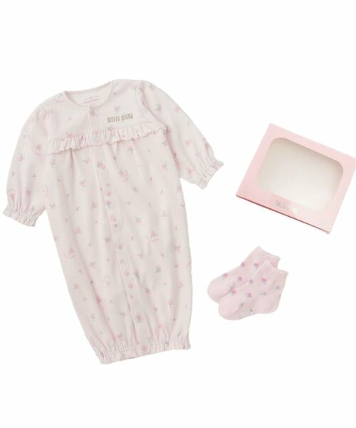 mezzo piano / メゾピアノ ロンパース | 【BOX付】リボン・バラ柄2wayオール＆ソックスセット | 詳細20