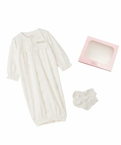 mezzo piano / メゾピアノ ロンパース | 【BOX付】リボン・バラ柄2wayオール＆ソックスセット | 詳細21