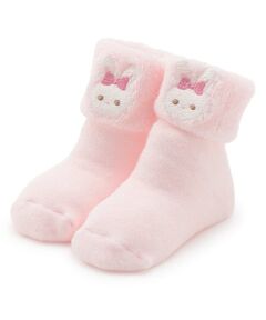 mezzo piano / メゾピアノ ベビー・キッズウエア | ウサギアップリケつき　折り返しソックス