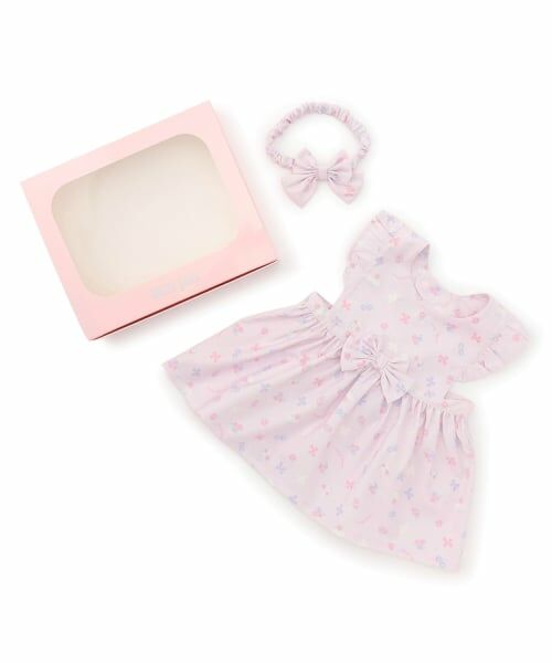 mezzo piano / メゾピアノ スタイ・ビブ | 【BOX付】フラワーリボン柄エプロン＆ヘアバンドセット | 詳細9