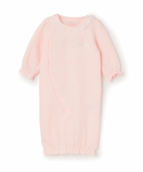 mezzo piano / メゾピアノ ロンパース | ロゴリボン　2wayオール（ライト ピンク）