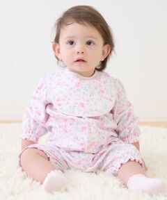 mezzo piano / メゾピアノ ロンパース | 【BOX付】フラワー柄2wayオール＆スタイセット