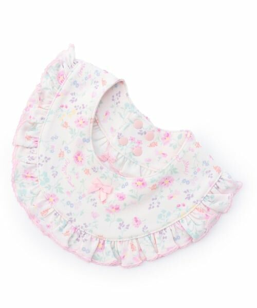 mezzo piano / メゾピアノ スタイ・ビブ | フラワー柄　スタイ（ライト ピンク）