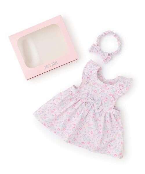 mezzo piano / メゾピアノ スタイ・ビブ | 【BOX付】フラワー柄エプロン＆ヘアバンドセット | 詳細10