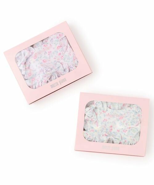 mezzo piano / メゾピアノ スタイ・ビブ | 【BOX付】フラワー柄エプロン＆ヘアバンドセット | 詳細9