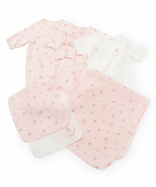 mezzo piano / メゾピアノ 肌着 | 出産準備6点セット(ライト ピンク)