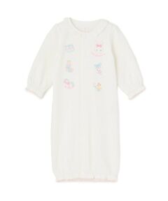 mezzo piano / メゾピアノ ロンパース | うさぎ刺繍2wayオール