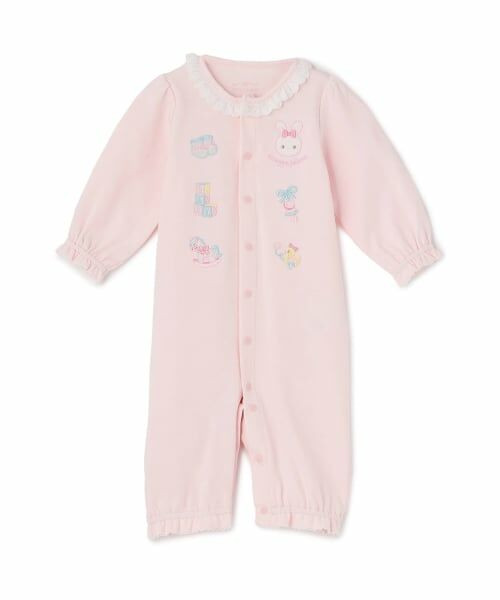 mezzo piano / メゾピアノ ロンパース | うさぎ刺繍2wayオール | 詳細2