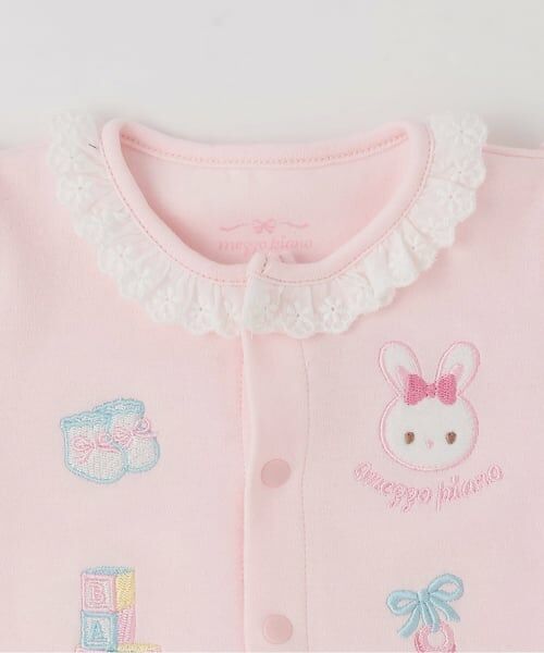 mezzo piano / メゾピアノ ロンパース | うさぎ刺繍2wayオール | 詳細3