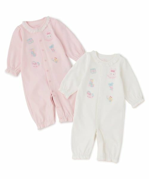 mezzo piano / メゾピアノ ロンパース | うさぎ刺繍2wayオール | 詳細8