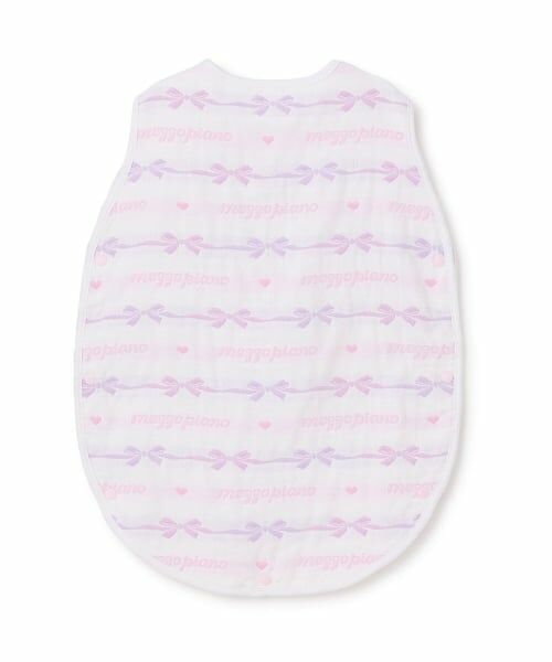 mezzo piano / メゾピアノ ベビー・キッズウエア | リボン柄　4重ガーゼ　スリーパー | 詳細1