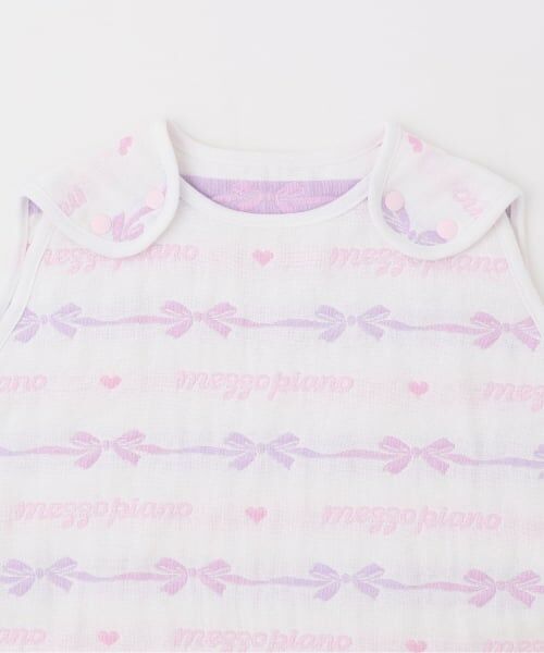 mezzo piano / メゾピアノ ベビー・キッズウエア | リボン柄　4重ガーゼ　スリーパー | 詳細2