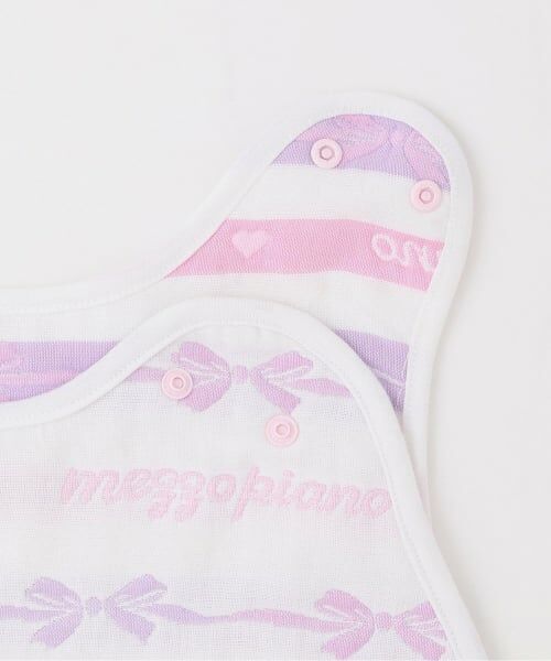 mezzo piano / メゾピアノ ベビー・キッズウエア | リボン柄　4重ガーゼ　スリーパー | 詳細3