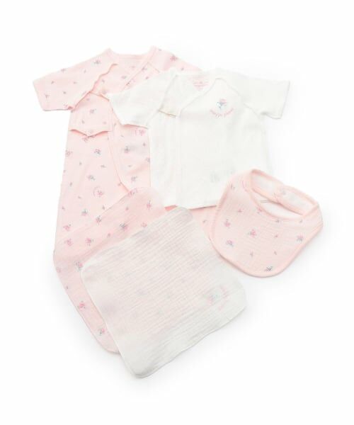 mezzo piano / メゾピアノ 肌着 | 出産準備5点セット（ライト ピンク）
