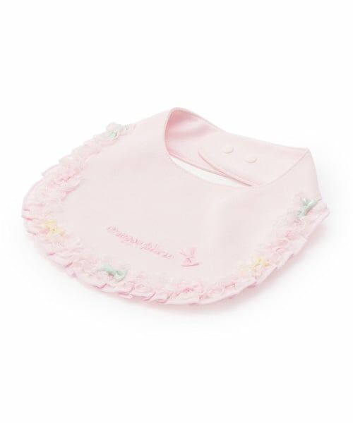 mezzo piano / メゾピアノ スタイ・ビブ | レースリボン　スタイ（ライト ピンク）