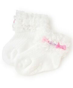 mezzo piano / メゾピアノ ベビー・キッズウエア | レースリボン　ソックス【日本製】