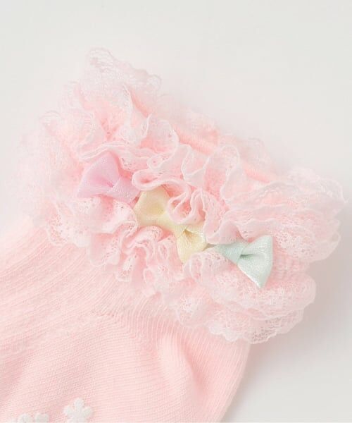 mezzo piano / メゾピアノ ベビー・キッズウエア | レースリボン　ソックス【日本製】 | 詳細1