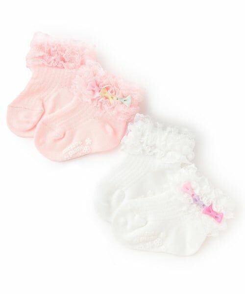 mezzo piano / メゾピアノ ベビー・キッズウエア | レースリボン　ソックス【日本製】 | 詳細5