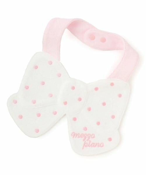 mezzo piano / メゾピアノ スタイ・ビブ | リボン型　スタイ（オフ ホワイト）