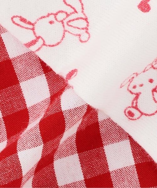 mezzo piano / メゾピアノ ベビー・キッズウエア | ウサギマスコットつきギンガムエプロン　ロンパース | 詳細9