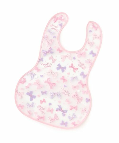 mezzo piano / メゾピアノ スタイ・ビブ | リボン柄　お食事スタイ【日本製】 | 詳細2