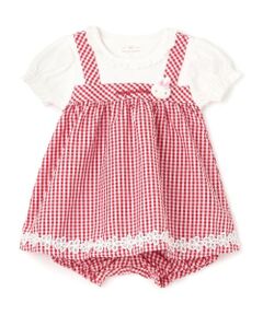 mezzo piano / メゾピアノ ベビー・キッズウエア | ウサギマスコットつきギンガムチュニック＆ブルマセット