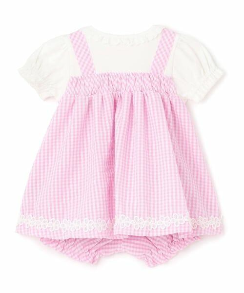 mezzo piano / メゾピアノ ベビー・キッズウエア | ウサギマスコットつきギンガムチュニック＆ブルマセット | 詳細1