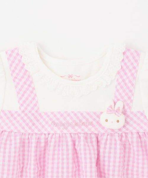 mezzo piano / メゾピアノ ベビー・キッズウエア | ウサギマスコットつきギンガムチュニック＆ブルマセット | 詳細3
