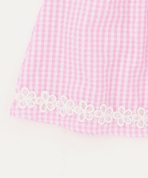 mezzo piano / メゾピアノ ベビー・キッズウエア | ウサギマスコットつきギンガムチュニック＆ブルマセット | 詳細5