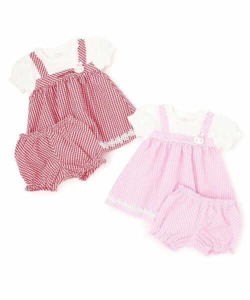 mezzo piano / メゾピアノ ベビー・キッズウエア | ウサギマスコットつきギンガムチュニック＆ブルマセット | 詳細9