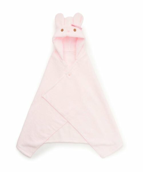 mezzo piano / メゾピアノ ベビー・キッズグッズ | うさ耳バスポンチョ【日本製】（ライト ピンク）