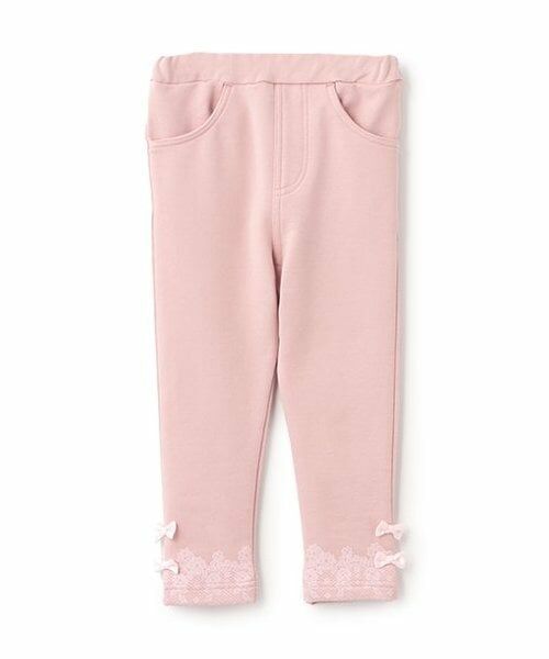 mezzo piano / メゾピアノ その他パンツ | レースプリント　カットレギパン（ピンク）