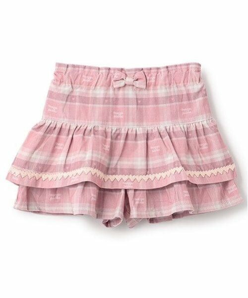 mezzo piano / メゾピアノ ショート・ハーフ・半端丈パンツ | ハートチェック　フリルキュロットスカート | 詳細2