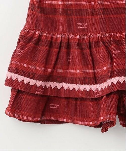 mezzo piano / メゾピアノ ショート・ハーフ・半端丈パンツ | ハートチェック　フリルキュロットスカート | 詳細6