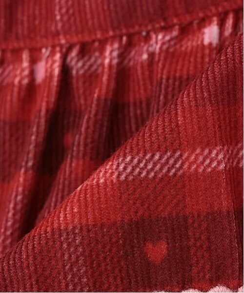 mezzo piano / メゾピアノ ショート・ハーフ・半端丈パンツ | ハートチェック　フリルキュロットスカート | 詳細7