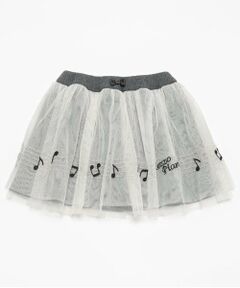 mezzo piano / メゾピアノ ショート・ハーフ・半端丈パンツ | 音符刺繍チュールフリル　スカパン