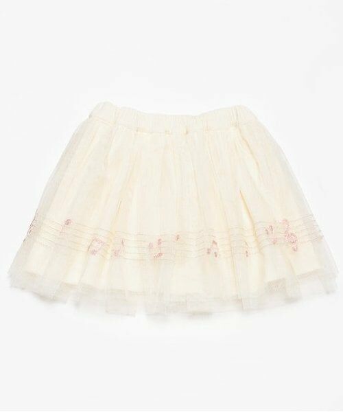 mezzo piano / メゾピアノ ショート・ハーフ・半端丈パンツ | 音符刺繍チュールフリル　スカパン | 詳細1